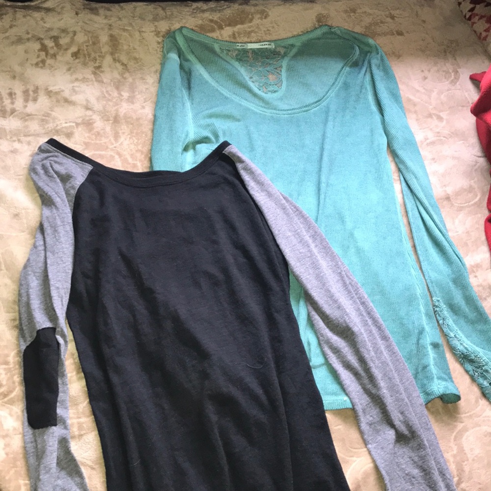 Two long sleeve tops