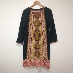 knitted and knotted sweater dress