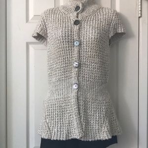 Kenneth Cole Beige Cream Cap Sleeve  Sweater