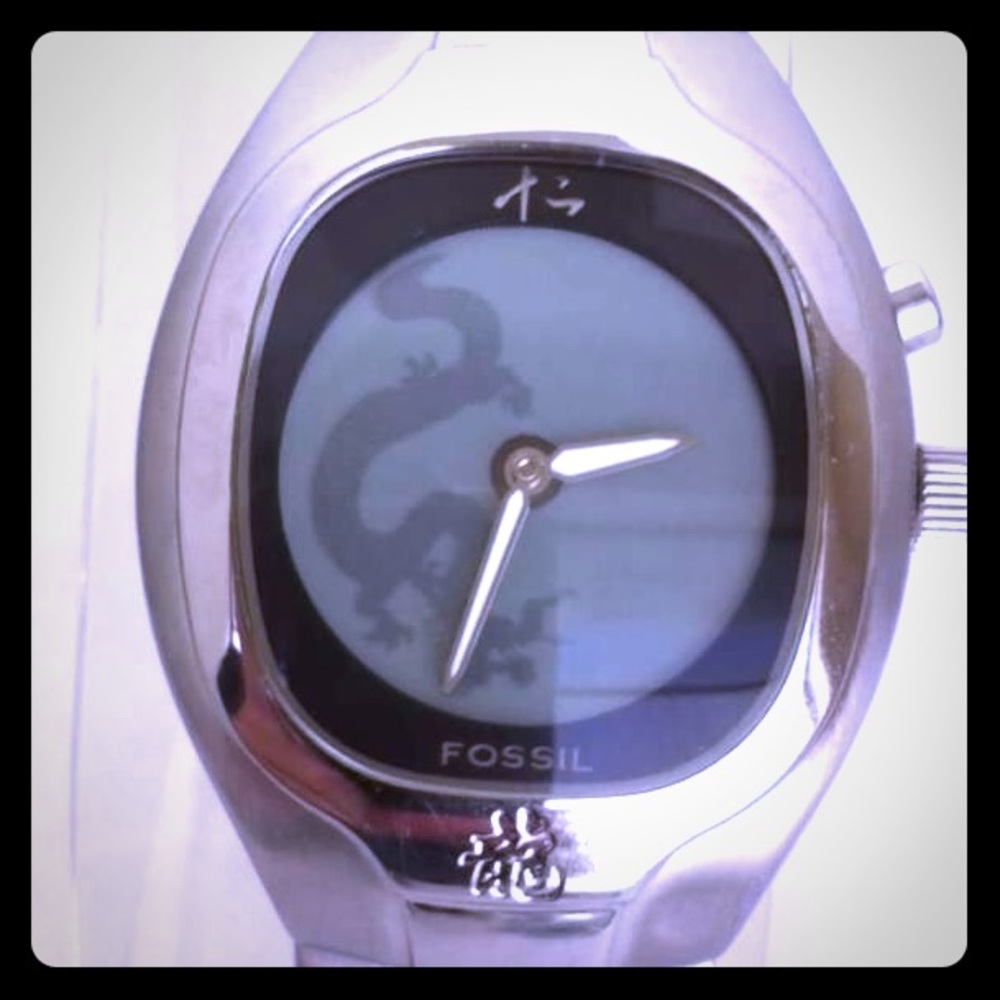 Men's Fossil Big Tic animated dragon watch