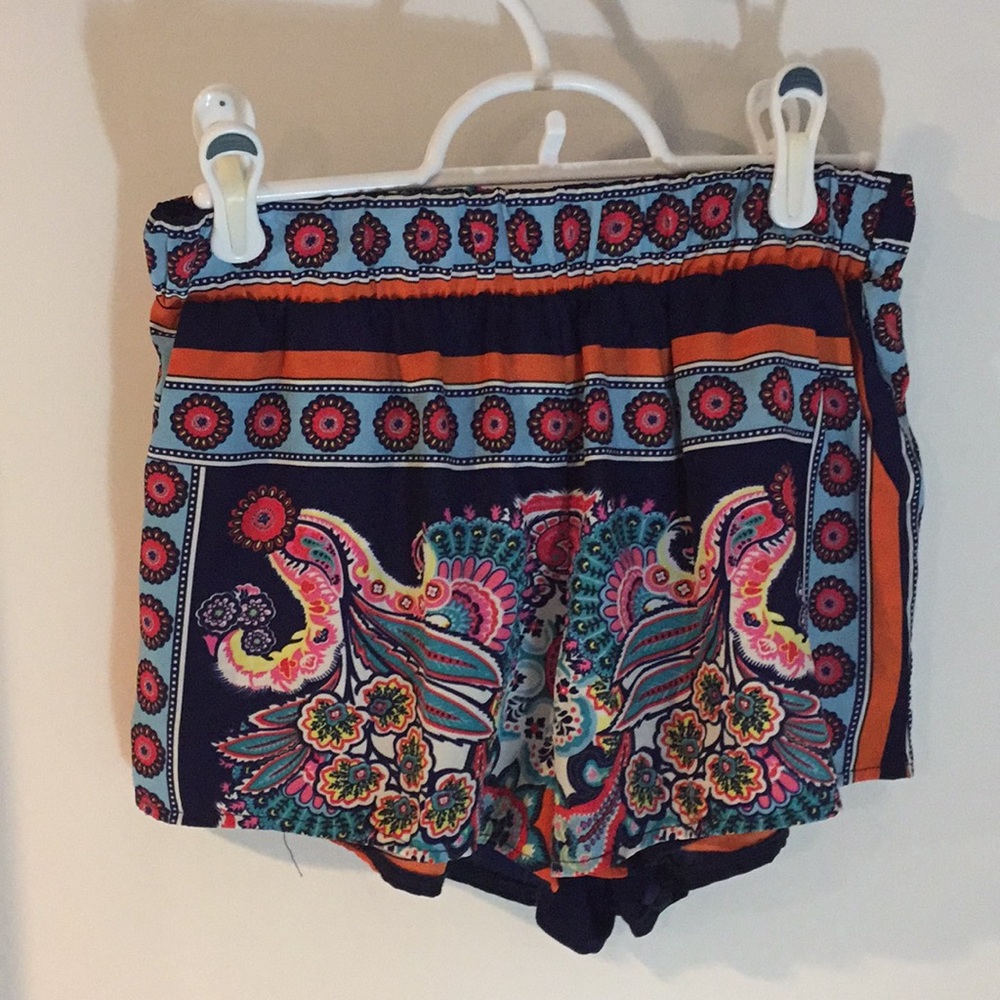 Bold floral print shorts