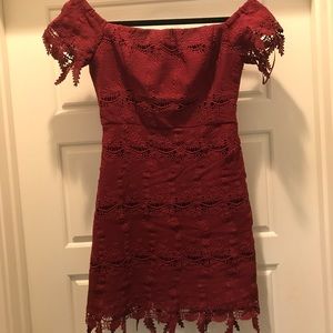 Off the shoulder chrochet dress from Nordstrom