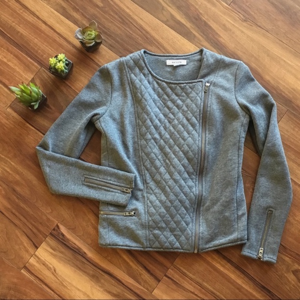 Athleta quilted side zip Moto jacket