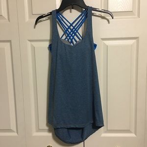 Blue and Gray Lululemon Bra Tank Top Size 8