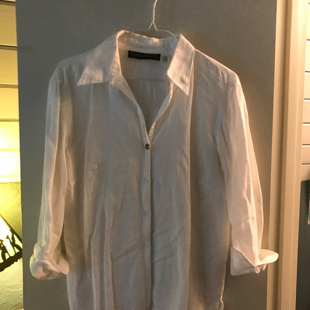 Linen button down top.