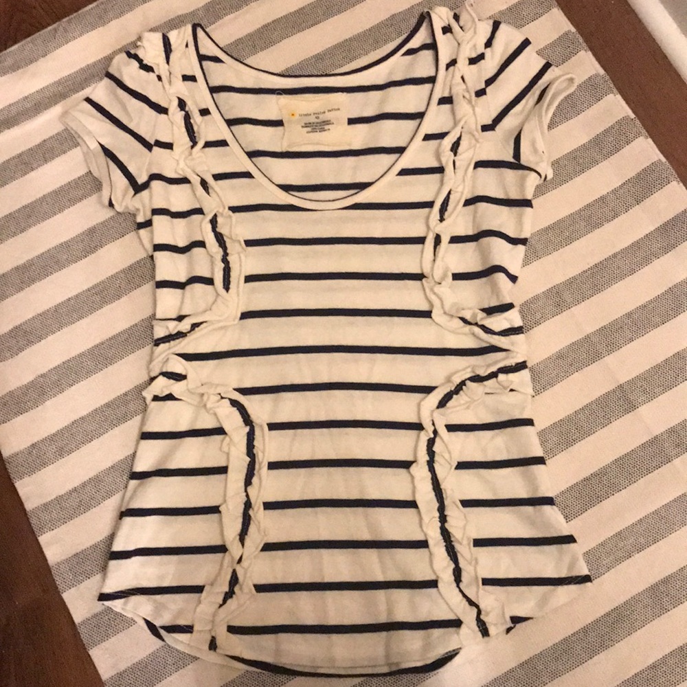 Little Yellow Button Anthropologie Striped top