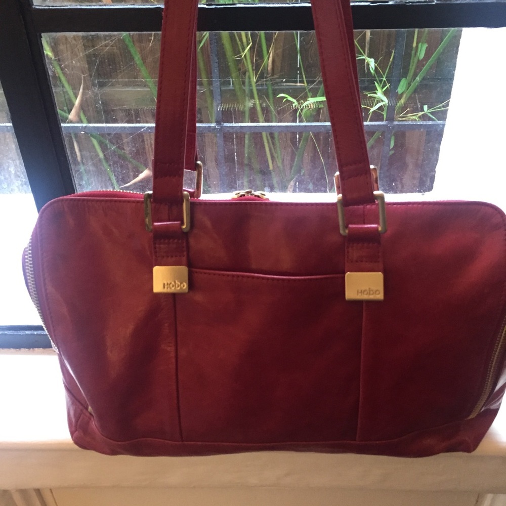 Ruby red HOBO brand shoulder bag
