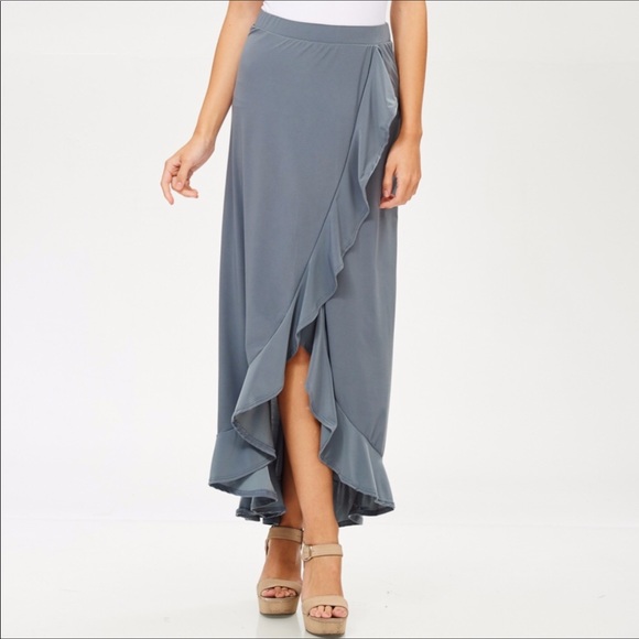 Ruffle-Wrap Maxi Skirt - Picture 2 of 3