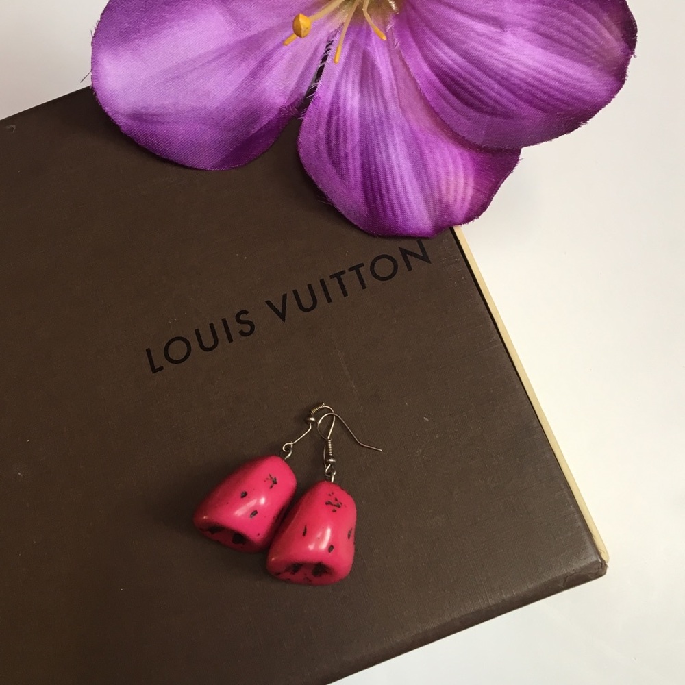 Hot pink earrings