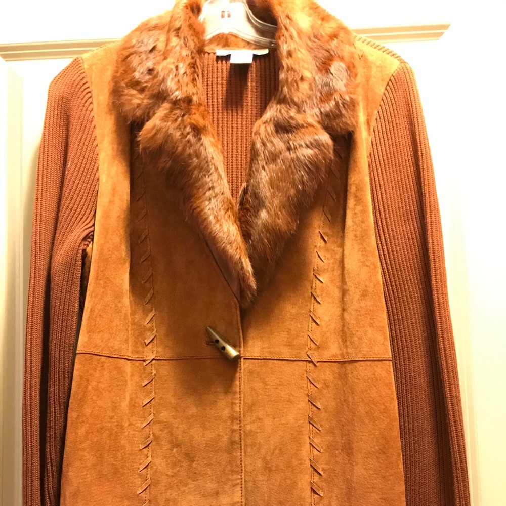 Peter Nygaard jacket with fur and suede