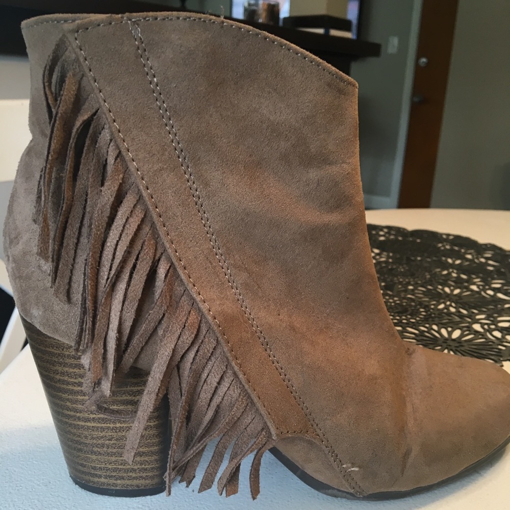 Tan booties