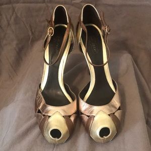 Metallic heels
