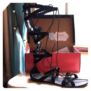 Black Gladiator Sandals