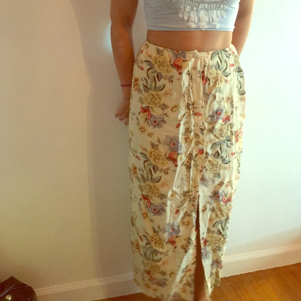 Vintage Floral Skirt (unknown brand)