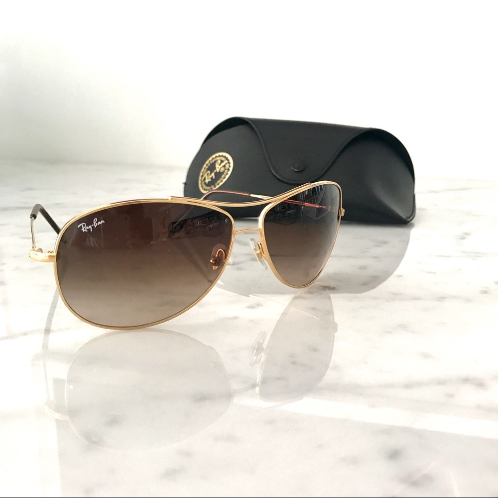 Ray Ban Gold Sunglasses