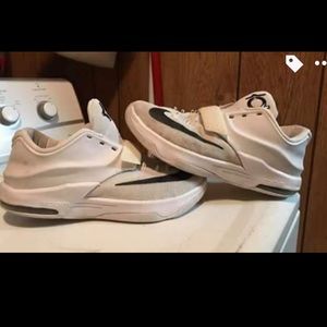 White Nike KDs