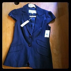 Trina Turk short sleeve black blazer