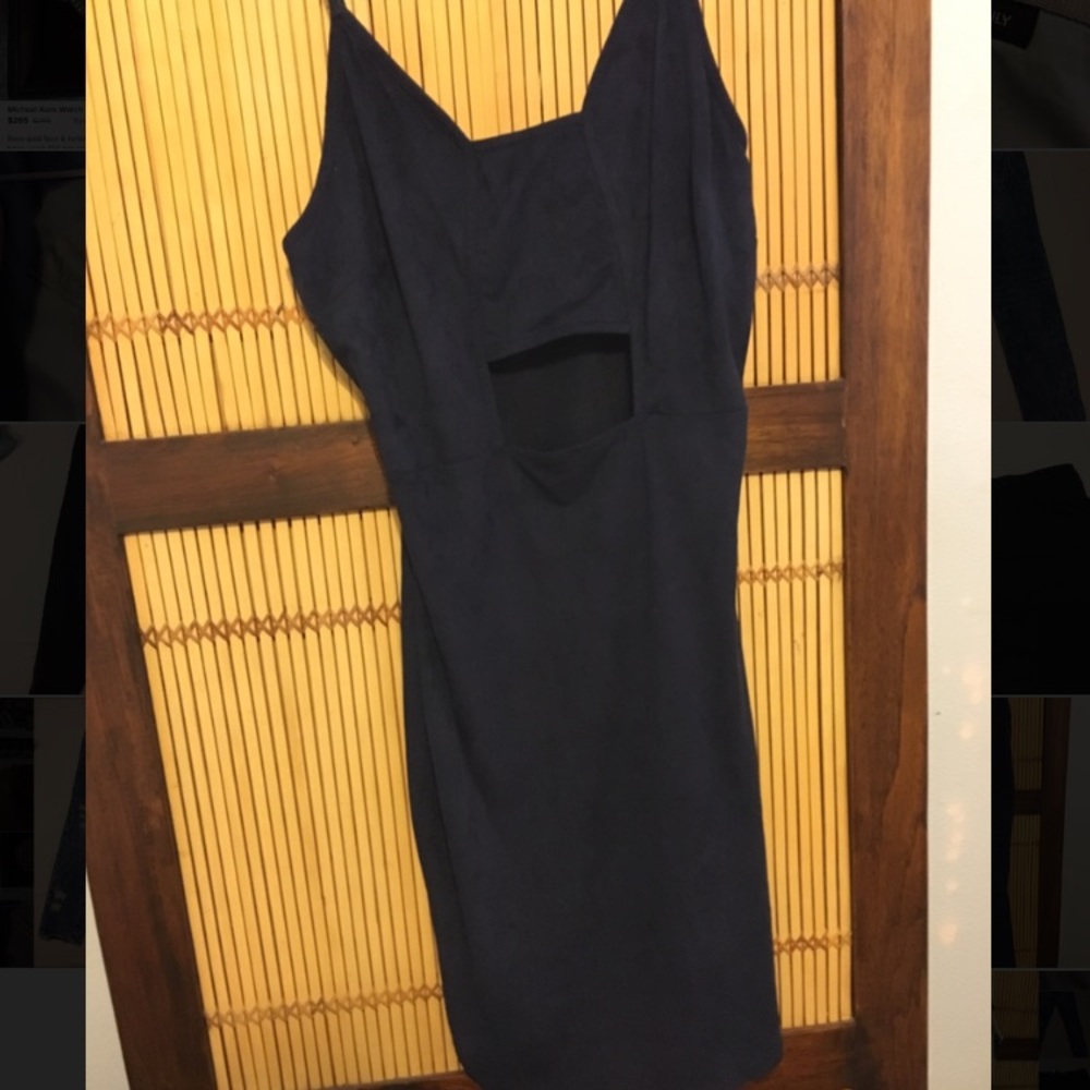 Suede blue dress