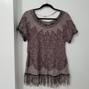 Free People boho fringe top