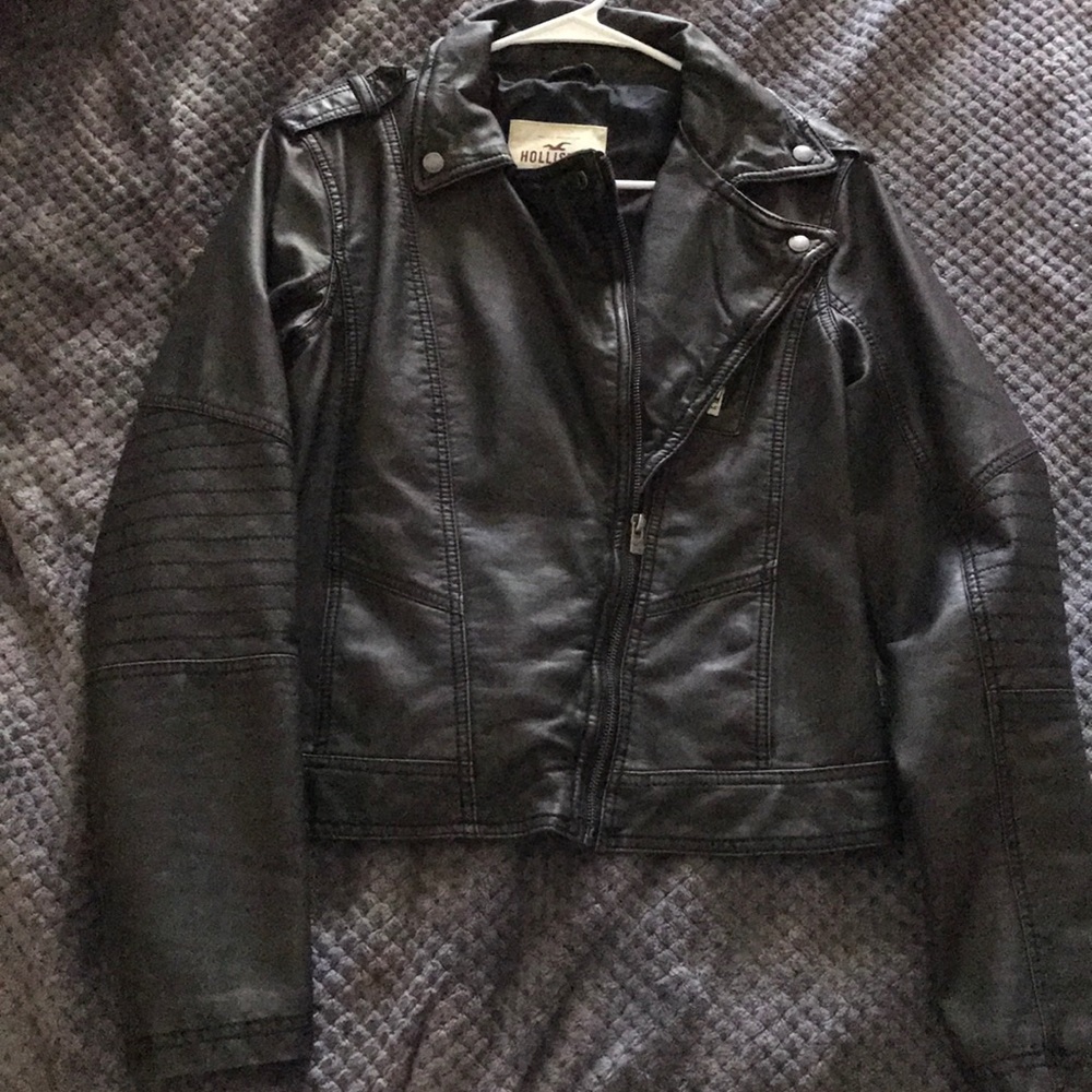 Hollister faux leather jacket