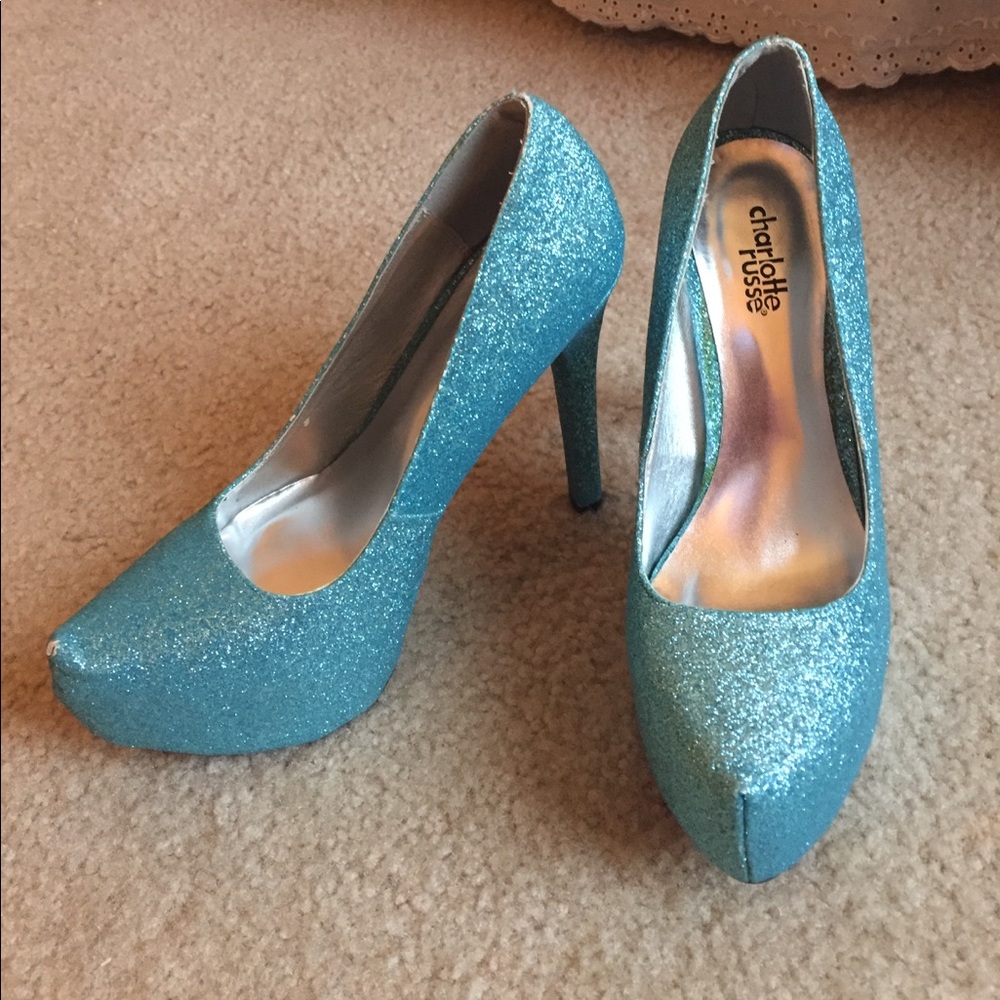 Charlotte Russe Glitter Platform Heels