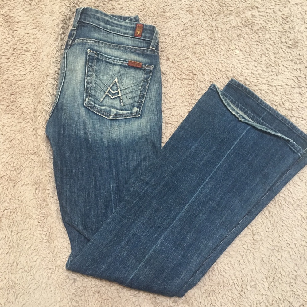 7 for all mankind jeans. Flair. Size 28.