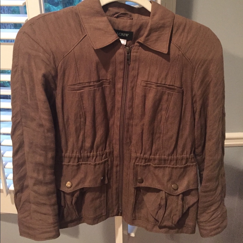 J. Crew army green military inspired jacket