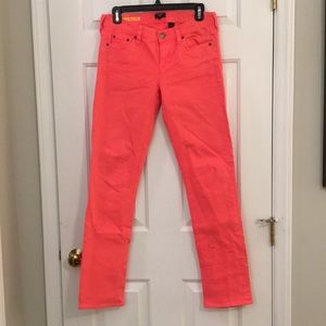 J Crew pink skinny jeans, size 27