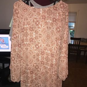 Cute dress with cream color leggings