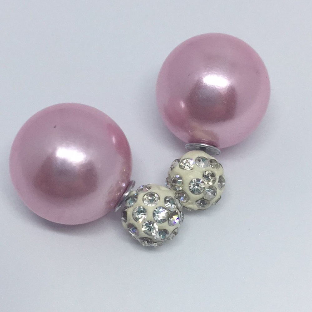 5 for $25 • Blush Double Sided Pearl Earrings