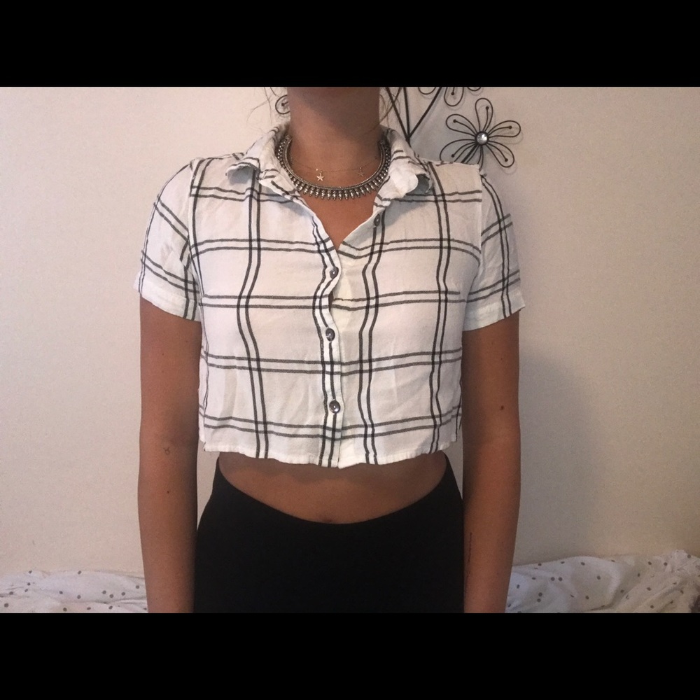Pacsun LA Hearts short sleeve flannel like top