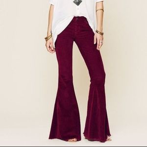 Free People Boho Corduroy Bell Bottoms