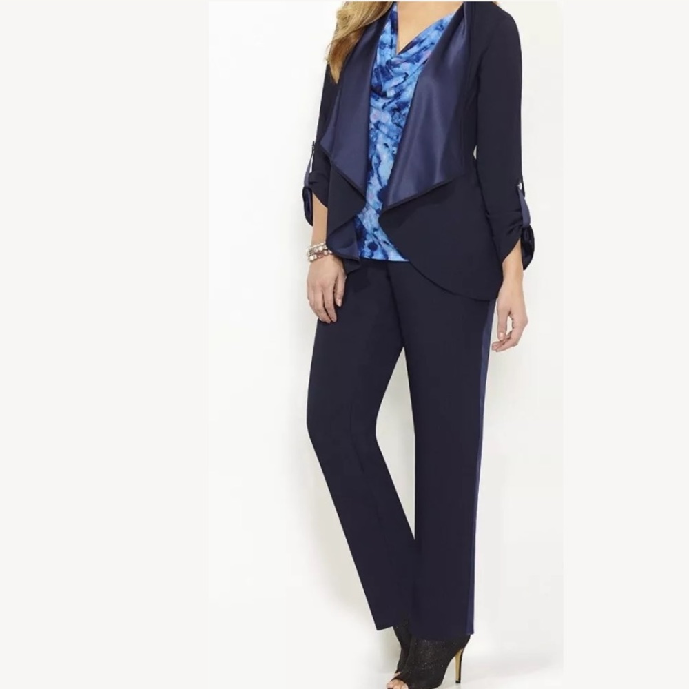 Catherines Navy Blue Tuxedo Pants