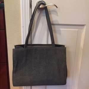 Gray flannel purse