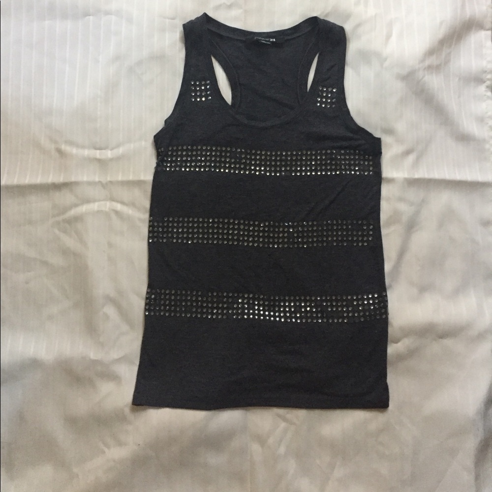 Forever 21 Tank top with round bling design