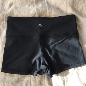 Lululemon black yoga shorts, size 2
