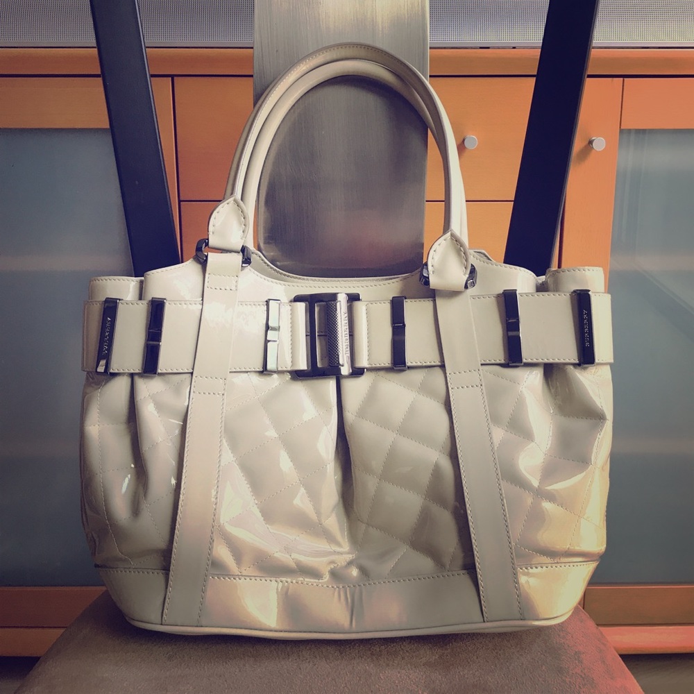 Burberry Quilted Patent Leather Tote