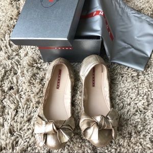 Authentic Prada Bow Flats