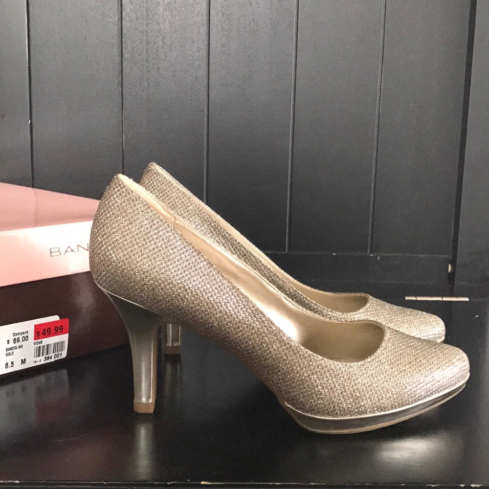 New Gold sparkly heels