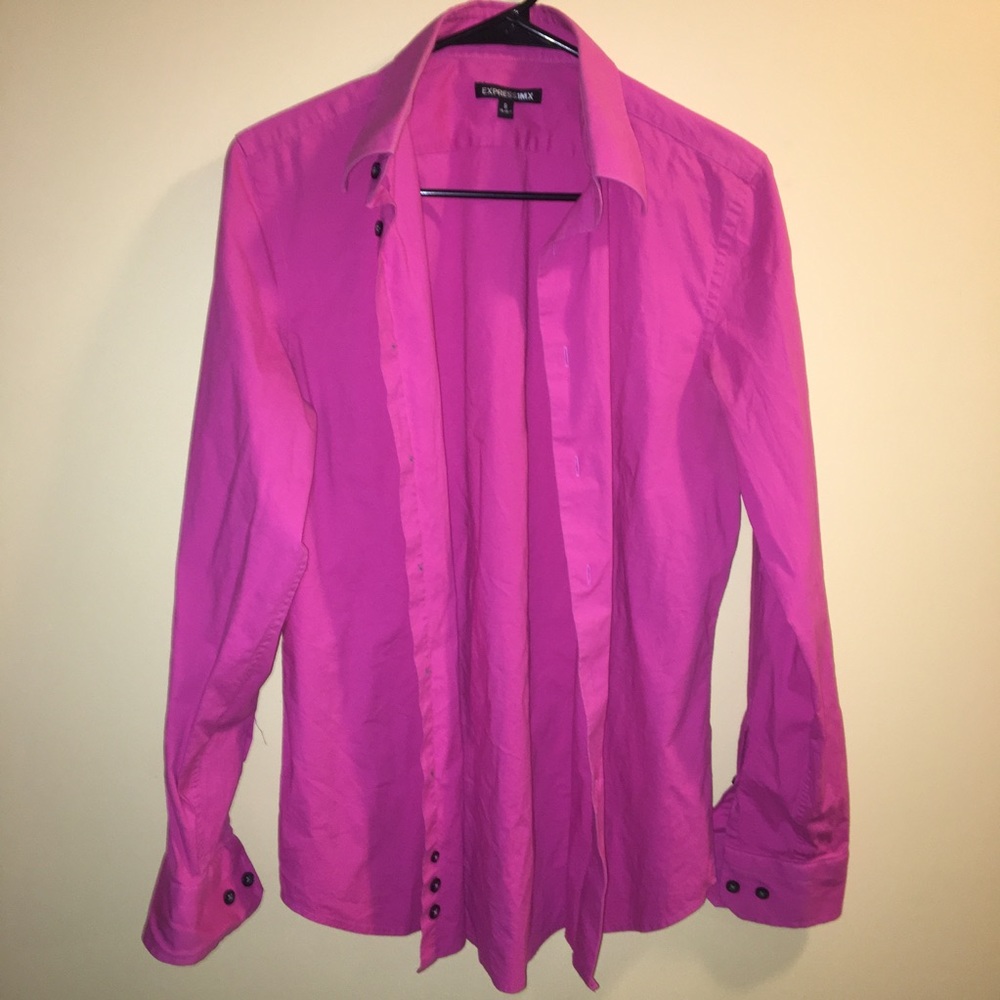 ✨ EXPRESS 1MX DRESS SHIRT - PINK - Size S ✨