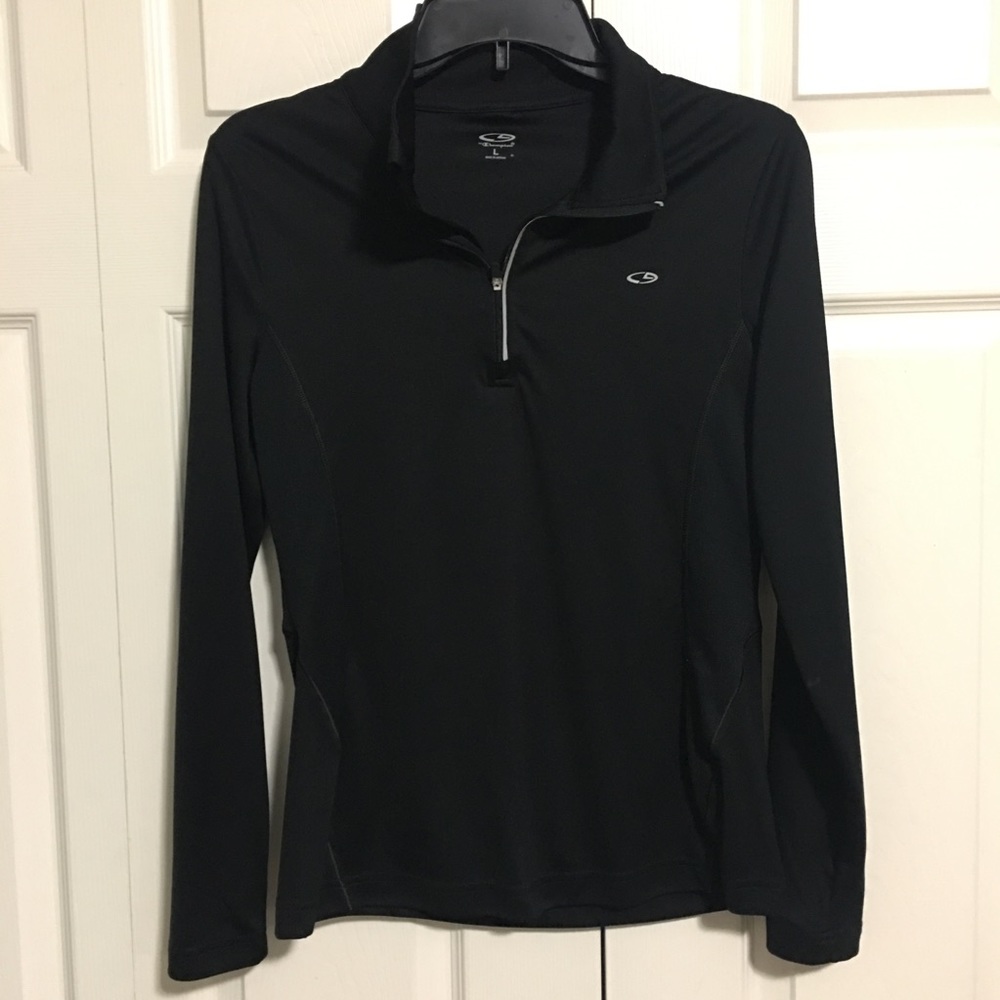 Black Champion Quarter Zip Size L