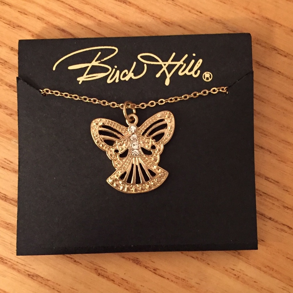 Birch Hill Angel Necklace Gold New