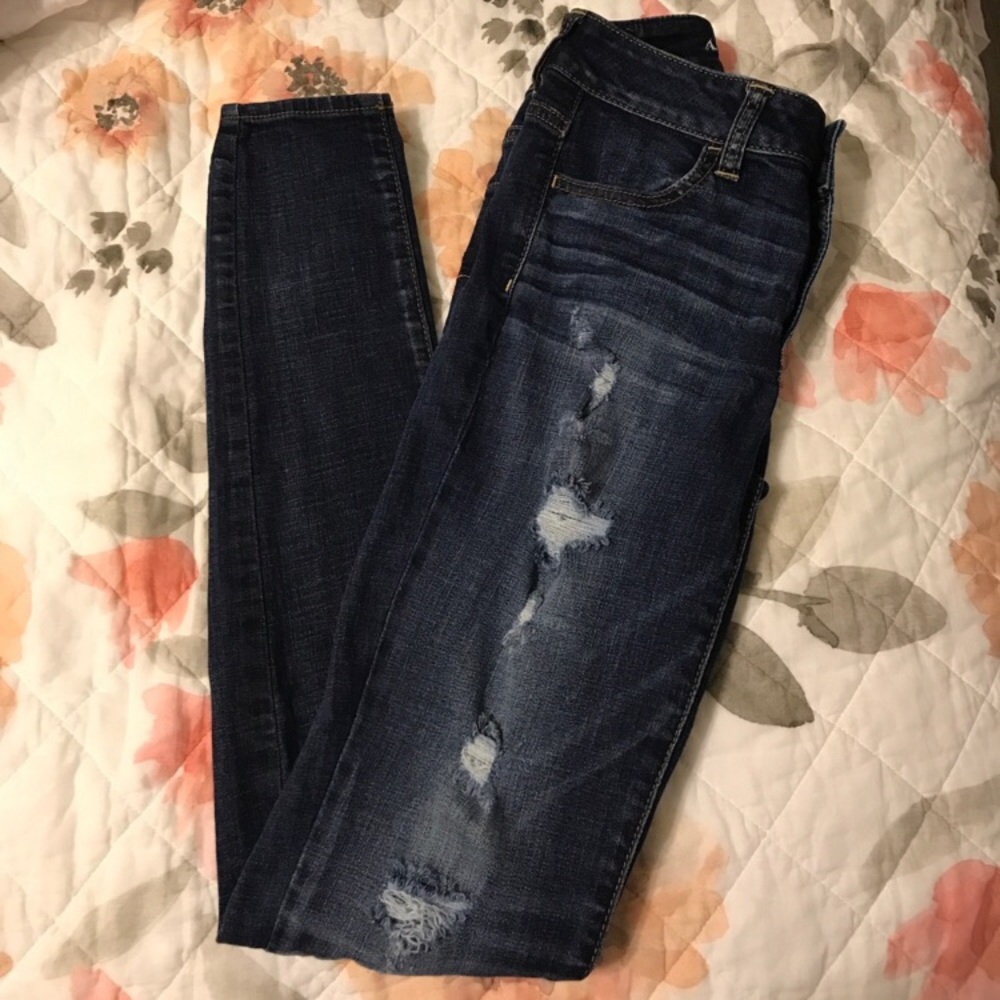 American Eagle Dark Wash non stretchy jegging