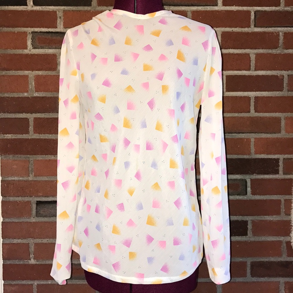Vintage neon top. 80s sheer