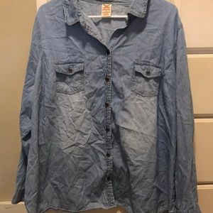 Cute jean looking button up!