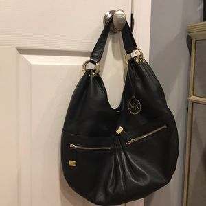 Michael kors black leather bag