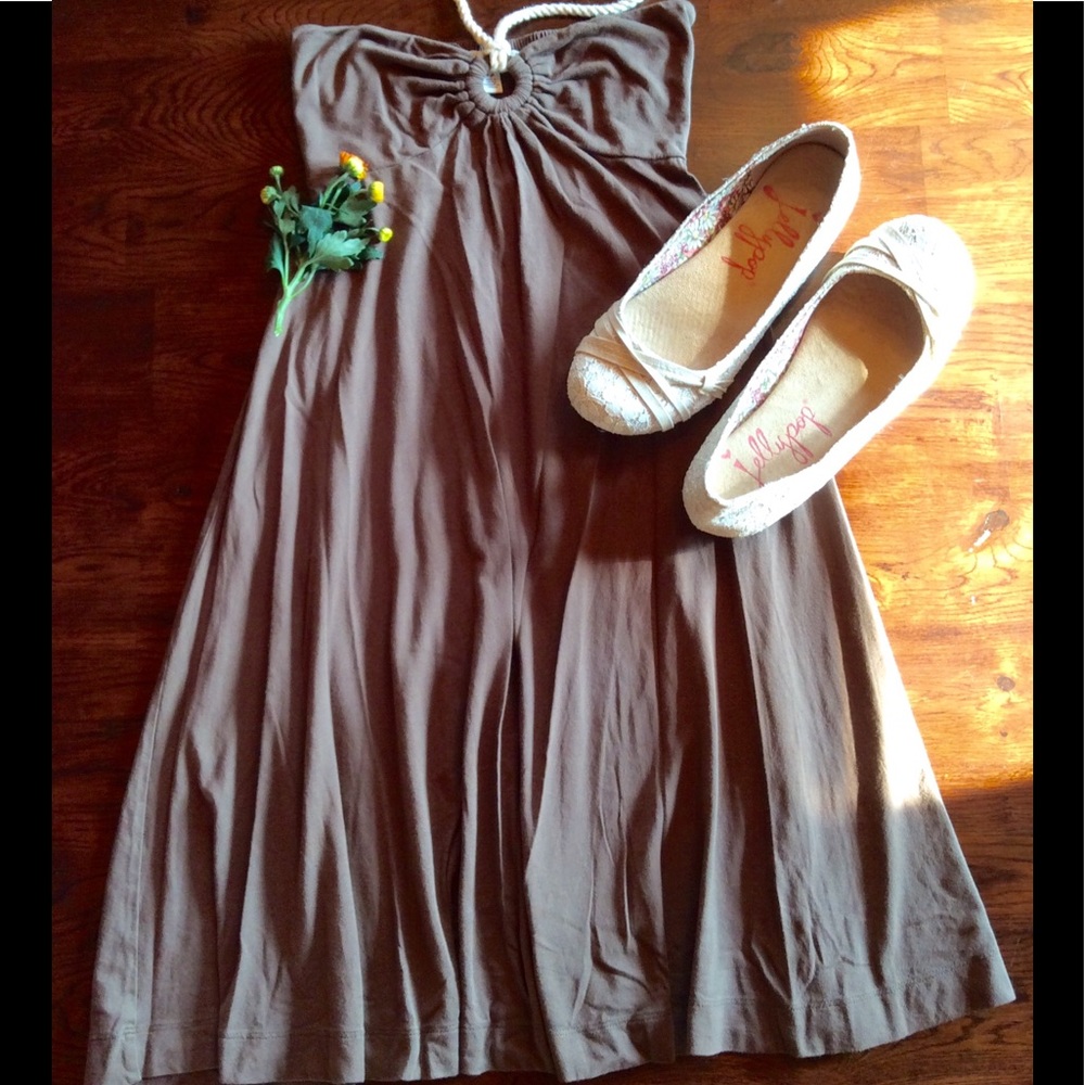 American Eagle Rope Tie Halter Dress