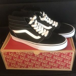 Vans Ward Hi Men's Suede Skate Black/White Shoes