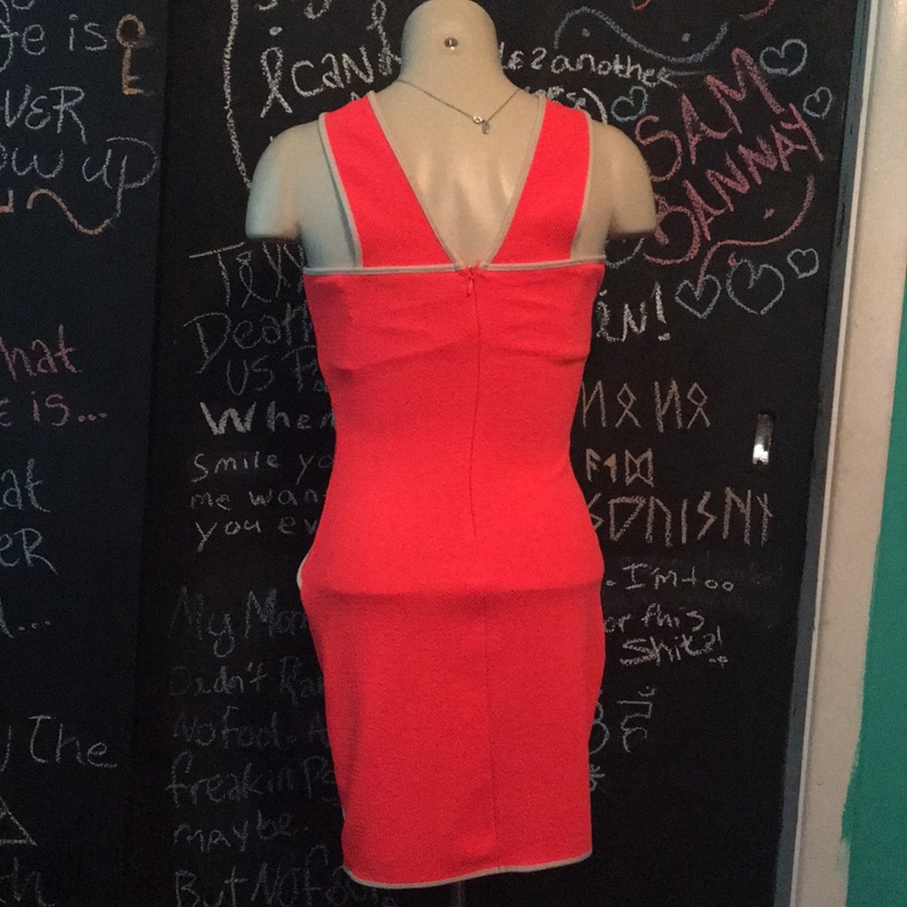 Beautiful hot pink and tan dress - Picture 2 of 2