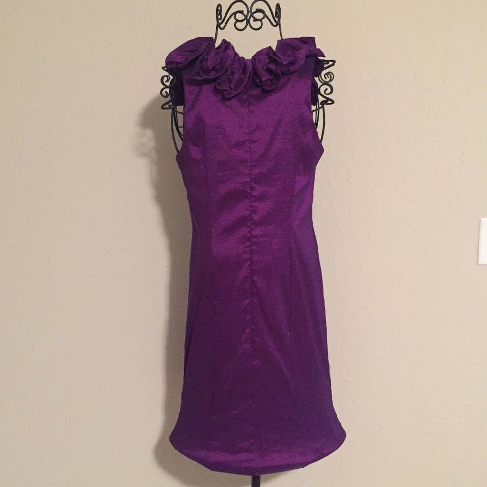 Mini Dress with Ruffle Embellished V-Neck - Picture 5 of 7